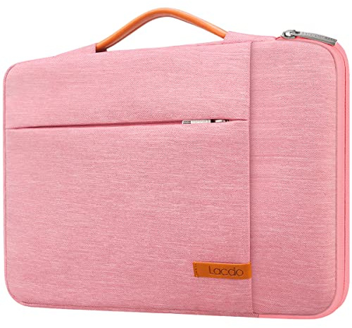 Lacdo 360° Protection Housse Ordinateur Portable pour 15 Pouce New MacBook Air M5/A3448 2026, M4 A3241 2025/M3 A3114/M2 A2941 2024-2023, 15 Pouce MacBook Pro A1990 A1707, Dell XPS 15 2022-2020, Rose