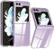 QiiStar Case for Samsung Galaxy Z Flip 5 5G,Galaxy Z Flip5 Phone Case with Screen Protector Hard PC Cover Shockproof Protective Case Thin Slim Fit for Samsung Z Flip 5,Crystal Clear