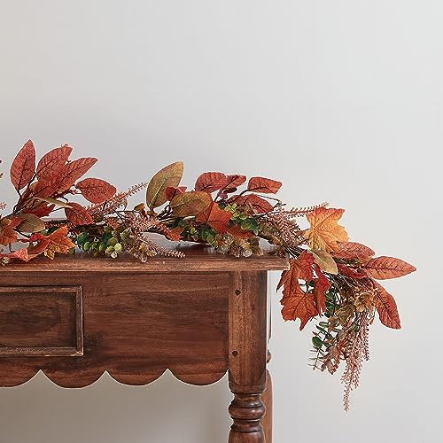 Lights4fun 2m LED Herbst Girlande beleuchtet künstlich Herbstgirlande Innen Deko Tischdeko Herbst Tischläufer Herbst