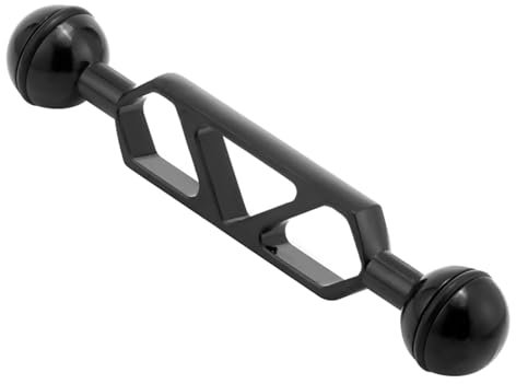 ZEZEFUFU 2,5 cm Dual Kugelkopf Arm Adapter Action Kamera Clamp Mount Connector für Tauchen Stroboskop/Video Licht