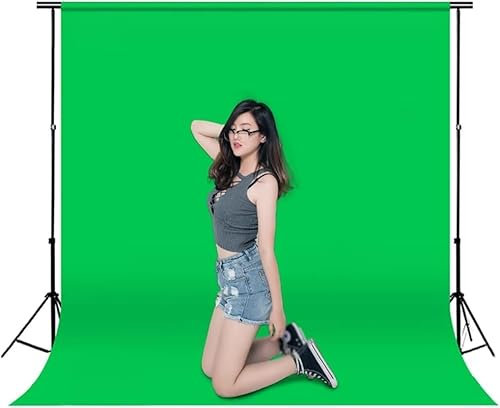HACSYP Photography backdrop stand, Green Screen With Retractable Stand, Video Conferencing & Live Streaming Chroma Key Background, for Portrait Photography (Color : Green, Size : 3x6m)