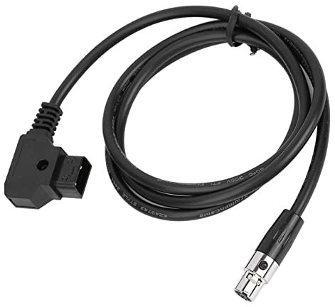 Yctze DTap Adaptateur D'alimentation Mâle vers Femelle Mini XLR 4 Broches pour VFM 5.6, Portable et Léger, Longueur de Câble enroulé 100 Cm