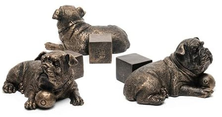 Jardinopia Resting British Bulldog Plant Pot Feet - Set of 3 - L8.2 x W9 x H8.5 cm