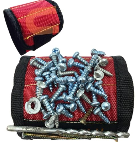 Genkigold Magnetic Wristband: Gift for Anyone, Stocking Stuffers for Men, Women and Adults, Tool Belt Magnet Wrist for Holding Screws, Nails, Christmas Gadget Birthday Present for Dad, Him, Husband