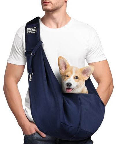 Adiwo Borsa da Viaggio per Cani, Regolabile Borsa da Viaggio per Cani Piccola, Reversibile Borsa a Tracolla Porta Animali Domestici, per Cane/Gatto Fino a 7.5 KG, per Viaggio, Ciclismo, Passeggiata