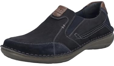Josef Seibel Herren Slipper New Anvers 01,Weite K (Extra weit),Wechselfußbett,Slides,Schlupfschuhe,Loafer,dunkelblau-Kombi,41 EU