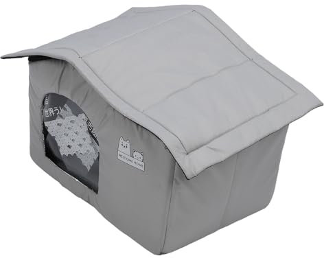 Maison de Refroidissement pour Chat, Abri pour Chat, Packs de Glace pour Climatisation, Tissu Oxford Résistant aux Morsures, Coton Rafraîchissant, Feuille D'aluminium, Maison