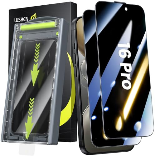 WSKEN für iPhone 17/iPhone 16 Pro für Panzerglas Sichtschutz - [24°Anti Spy][Auto Dust-Elimination] 9H Härte Privacy Schutzfolie Full Screen Displayschutz Folie,Anti Fingerabdruck,Bläschenfrei