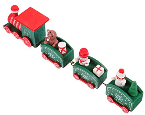 ORFOFE 1Stk Weihnachtszug Zug um den Weihnachtsbaum Weihnachtsspielzeug Mini-Kalender Santa-Zug-Figur für Kinder kindergeschenke Xmas Zug Mini-Holzzug Holzzug Kinder hölzern rot