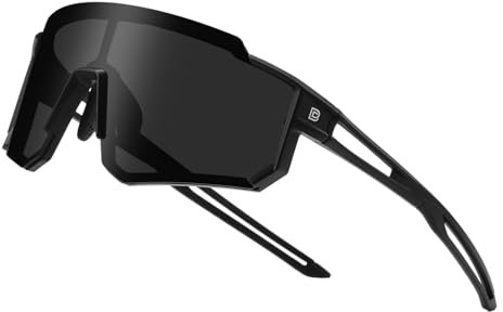 DUCO Polarisierte c Jugend sport Radfahren Schatten Leichter Rahmen UV400 Kind Jungen Mädchen Baseball Sonnenbrille DK310 (Schwarz Rahmen Schwarz Temple Grau Linse)