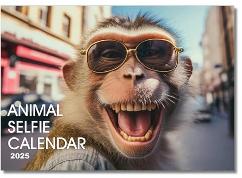 A4 Tier Selfie Wandkalender 2025 12 Monate 2025 Familienkalender UK 2025 Kalender Monatsansicht Papa Prints