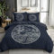 CozyRest Bettwäsche Set 135 x 200 cm Japanisches Ukiyo-E Wendebettwäsche Drucken Bettbezug 3teilig mit Kissenbezug 80x80 cm, Marineblau Bettwäsche Bettbezug mit Reißverschluss