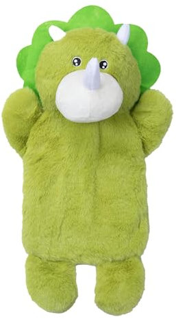 A2Z Hot Water Bottles 3D Animal Dinosaur Soft Plush Fleece Cover 750ML Durable Leak Proof Rubber Bottle Pain Relief Neck Back Shoulder Warmer Cosy Nights Sofa Bedtime Heat Therapy