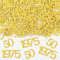 Konfetti 50 Geburtstag Deko,100 Stk 1975 Tischdeko Mädchen Junge Frauen,Sweet 50th Birthday Deko,Glitzer Gold Streudeko Geburtstag zum Geburtstagsdeko Tisch(Groß 3.4-5cm)