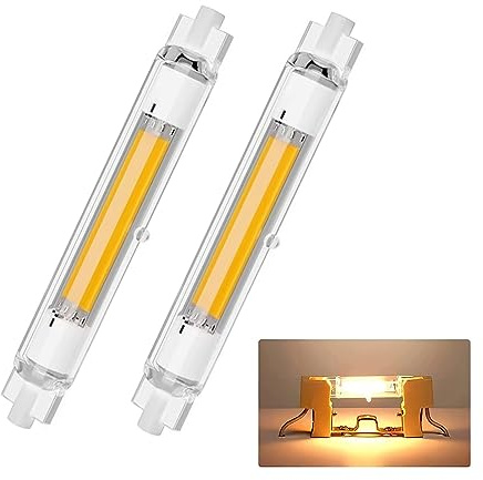 GFDYTG R7S LED 118mm Warmweiß Dimmbar,R7S LED COB Warmweiß Glühbirne 3000K,30W R7S LED Lampen Stab Ersatz für J118mm 300W Halogenstab,3000LM Kein Flackern,360° Strahlbeleuchtung,AC 220-240V,2er Pack