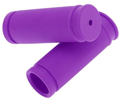 BULLSPANN 2 Stück Fahrradgriffe, 85mm ergonomisches Design Gummigriffe für Kinderfahrräder mit Sicherheits-Aufprallschutz für Dreirad Kinder Laufrad, Lila