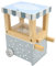 TOPINCN Wooden Popcorn Machine Toy, Retro Themed Mini Popcorn Machine, Hard Texture Clear Grain, Vivid Props, Educational DIY Making