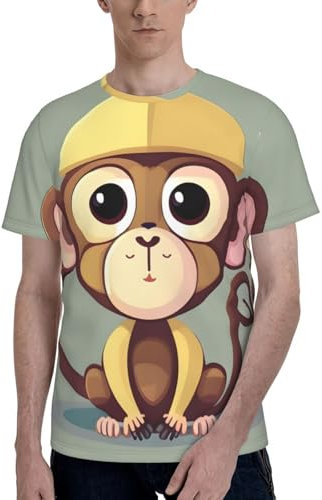 Cute Monkey Fresh Clean Rundhals Pack T-Shirts für Herren, weich und passend, Herren-T-Shirt für Workout, Laufen, Fitnessstudio, Schwarz , XXL