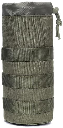 XoeLLe Molle Porte Gourde, Porte Gourde Sac à Dos, Sac Tactique Porte Bouteille, RandonnéE Accessoires Poche de Cruche à Eau Militaire pour Camping Randonnée Voyages Escalade (A-Vert)