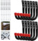 sports flyfree 12 Pack Industrial Garage Wall Mount Hooks - Rust Resistant Heavy Duty Metal J Utility Hooks for Hanging Extension Cords, Tools, Cables - Includes Wall Anchors and Screws