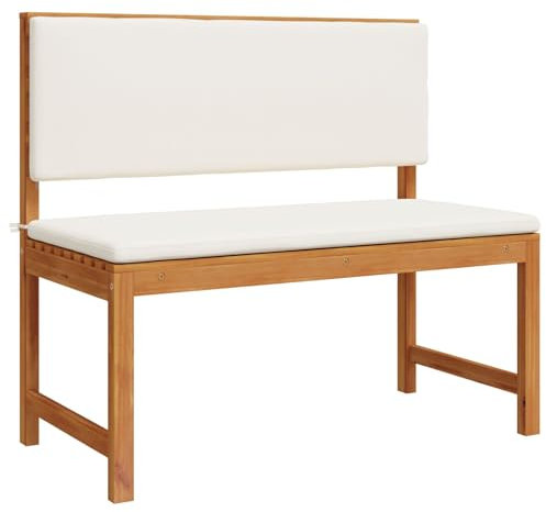 vidaXL Gartenbank mit Kissen 100x50x91 cm Massivholz Akazie