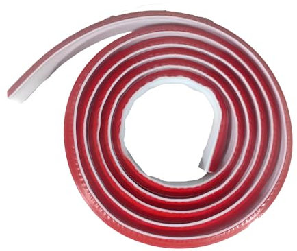 2 metri Modanatura Adesiva per Pareti, Striscia di Bordatura Flessibile, Profilo Angolare PVC, Strisce di Calafataggio Autoadesivo per Parete, Pavimenti, Soffitti, Battiscopa, Piastrelle (Bianco)