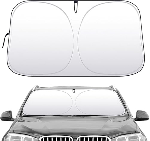 CSPYBGXOF Parasol Parabrisas Coche, para Fiat 500 II Hybrid 2020-2023 Plegable Ventana Delantera Parasol Coche Bloquea Rayos UV & Calor Accesorio Verano Protector Solar