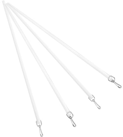 Alasum 4pcs Baguette Tire Rideaux en Acrylique Léger et Résistant aux Chocs pour Tissu de Rideaux et Draperies, pour Salon et Chambre à Coucher