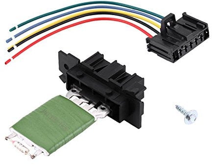 Keenso Auto Gebläse Widerstand Set, Auto Motor Gebläse Lüfter Widerstand mit Stecker Kabelbaum für Grande Punto Qubo