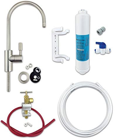 Finerfilters CLASSIC Undersink Drinking Water Filter Kit System Including Tap and Accessories (Brushed Nickel)