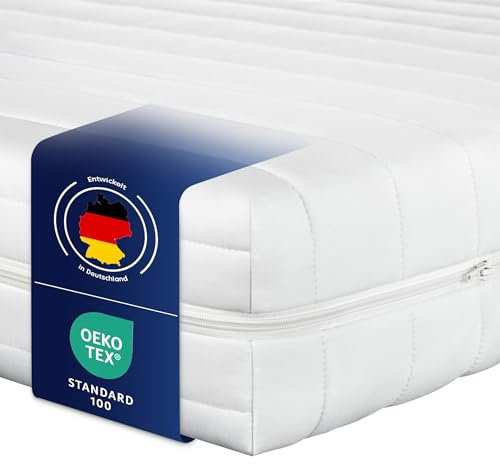 Träumegut24 AquaFlex 7-Zonen Kaltschaummatratze | Ergonomische Matratze | Härtegrad H2 & H3 | ÖkoTex Zertifiziert | Rollmatratze (16cm, 90 x 190 cm)