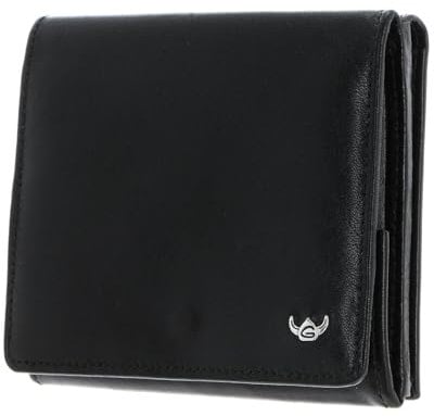 Golden Head Colorado RFID Protect Billfold Coin Wallet with Large Coin Compartment Black