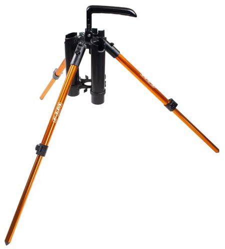 FTM Unisex – Erwachsene 10C2101610C10 Spoonrutenhalter-Dreibein teles. Alubeine für 3 Ruten, Bunt, Normal