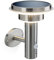 Esotec Solar PIR Wandleuchte Tini, Edelstahl Gehäuse, LiIon Akku, Bewegungsmelder, LED Wandlampe, Außenleuchte, Wegeleuchte, Gartendeko, metall, silber, H=22cm, außen, winterfest, outdoor 102595