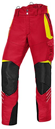 KÜBLER Forest PSA 3 Pantalon de Protection Contre Les coupures, Rouge Jaune d'avertissement