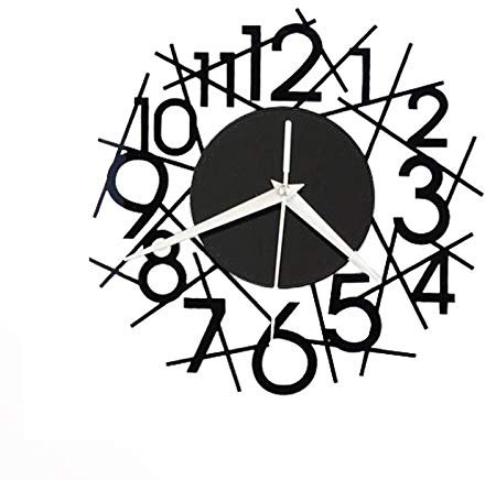 XCXDX Reloj de Pared Moderno, Simple y de Moda, Reloj con Personalidad Creativa DIY, Adhesivo para Pared, Reloj de Pared para Sala de Estar (45 * 45 CM)