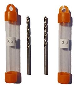 jjw-germany 2 St. HSS-G Präzisions Holzbohrer Spiralbohrer (D= 3,5 mm) mit Zentrierspitze