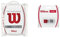 Wilson Unisex Griffband Pro Overgrip Perforated, Weiß, 12 Stück, WRZ4006WH & Logo-Vibrationsdämpfer für Tennisschläger, Pro Feel, 2er Pack, rot/Silber, WRZ537600