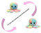 Trading Bros Kinderspielzeug Geschenk Plüschtiere niedlich kleine Octopus Toy Doppelseitiges Flip-Plüschtier Süße Wendepuppe Stofftierpuppe für Kinder Mädchen Jungen Freundin (Pink)