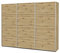 Rauch Möbel Caracas Schrank Kleiderschrank Schwebetürenschrank, Eiche Artisan, Holz, 3-trg., inkl. Zubehörpaket Classic 3 Kleiderstangen, 5 Einlegeböden, 1 Hakenleiste, BxHxT 271x210x62 cm