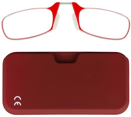 NEW VISION Lesebrille für Damen und Herren Transparent. Kompakte leichte randlose brillen. Brillengestelle für damen und herren irormphiblen NV1171 (Rot, 1.0)