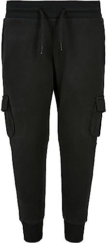 Urban Classics Herren Boys Fitted Cargo Sweatpants Black, 110/116