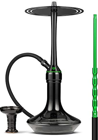 Chicha Tsar H-One Extra Green - Shisha moderne équipée - Narguilé en aluminium et verre