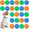 Quietschendes Hundespielzeug, 6,4 cm, stacheliges Kauspielzeug, TPR, Welpen, Apportierbälle für kleine, mittelgroße Hunde, aggressive Kauer, saubere Zähne und Training, Blau, Grün und Orange, 24 Stück