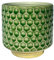 Nordring Retro Übertopf Vintage Pflanztopf für Zimmerplanzen, Sukkulenten Blumentopf Goldy S (10 cm ø), apfelgrün, Keramik