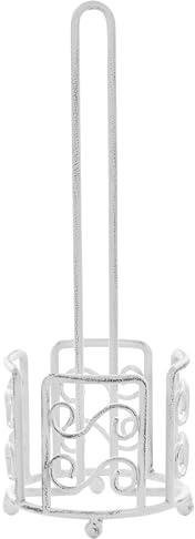 WC Papierhalter Metall weiß Antik Optik freistehend Retro Vintage Mandi