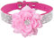 Haoyueer Collier pour chien en daim doux et étincelant avec strass en cristal pour chien et chat (Taille L, rose vif-6)