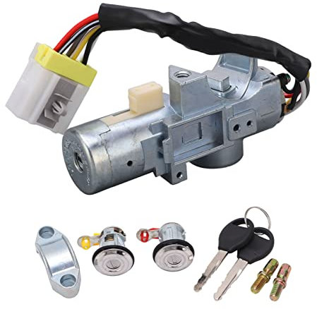 Interruptor de bloqueo de arranque de coche, interruptor de arranque de coche con bloqueo automático, reemplazo de 2 llaves para Navara D22 1997-2006