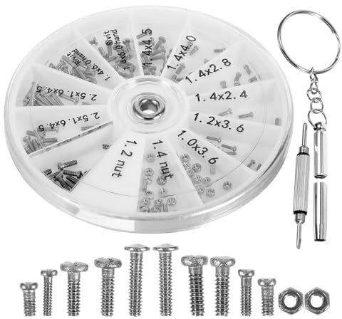 ULTECHNOVO 1 Set Sunglass Screwdriver Glasses Fixing Kit Eyeglass Repair Kit Eye Glass Repair Kit Sunglass Screws Tiny Sunglasses Screws for Eyeglasses Glasses Stainless Steel Clock