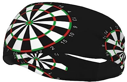 Dartscheibe Sport Stirnbänder Feuchtigkeitstransport Schweißband Herren Stirnband Sport Schweißband Frottee für Laufen Radfahren